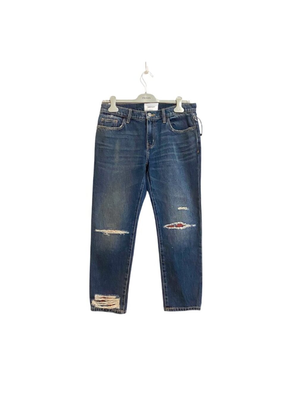 Current/Elliott The Repaired Fling Distressed Crop Jeans size 26, New with Tag - Picture 3 of 16
